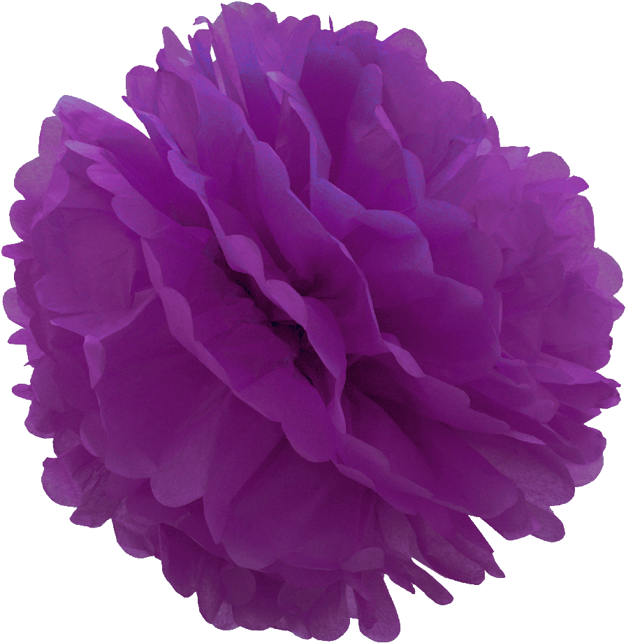Violet Tissue Pom Pom (1000x984), Png Download