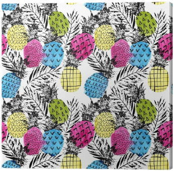 Colorful Pineapple With Watercolor And Grunge Textures - Splatter Paint Pineapple (400x400), Png Download