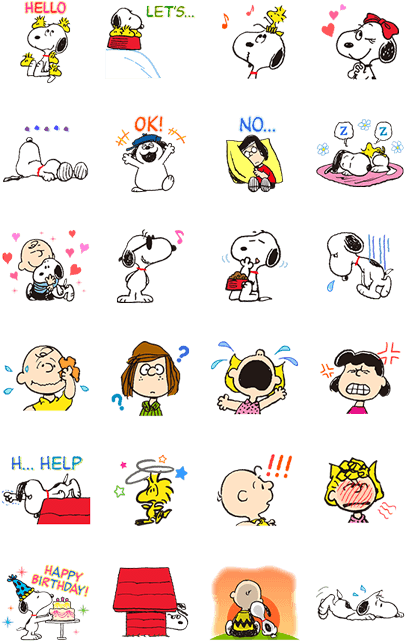 Snoopy Animated Stickers - Snoopy Emojis (420x673), Png Download