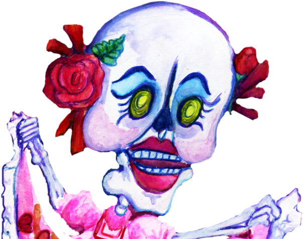 Mexico Of Mariachi Skeleton Hand Drawn Clip - Clip Art (720x479), Png Download