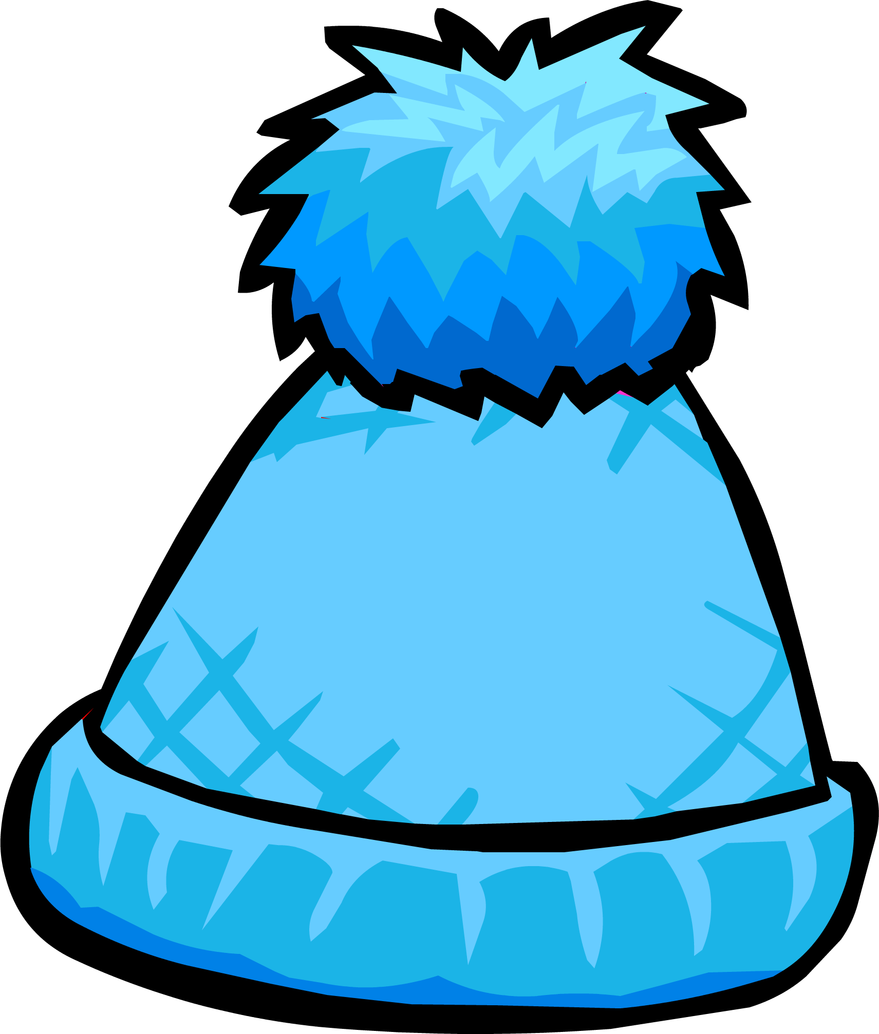 Blue Pom Pom Toque Clothing Icon Id 1104 - Club Penguin (1711x2014), Png Download