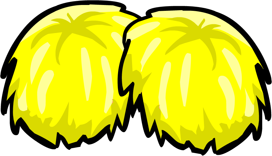 Transparent Stock Pom Pom Clipart Yellow - Green Pom Pom Clip Art (931x533), Png Download