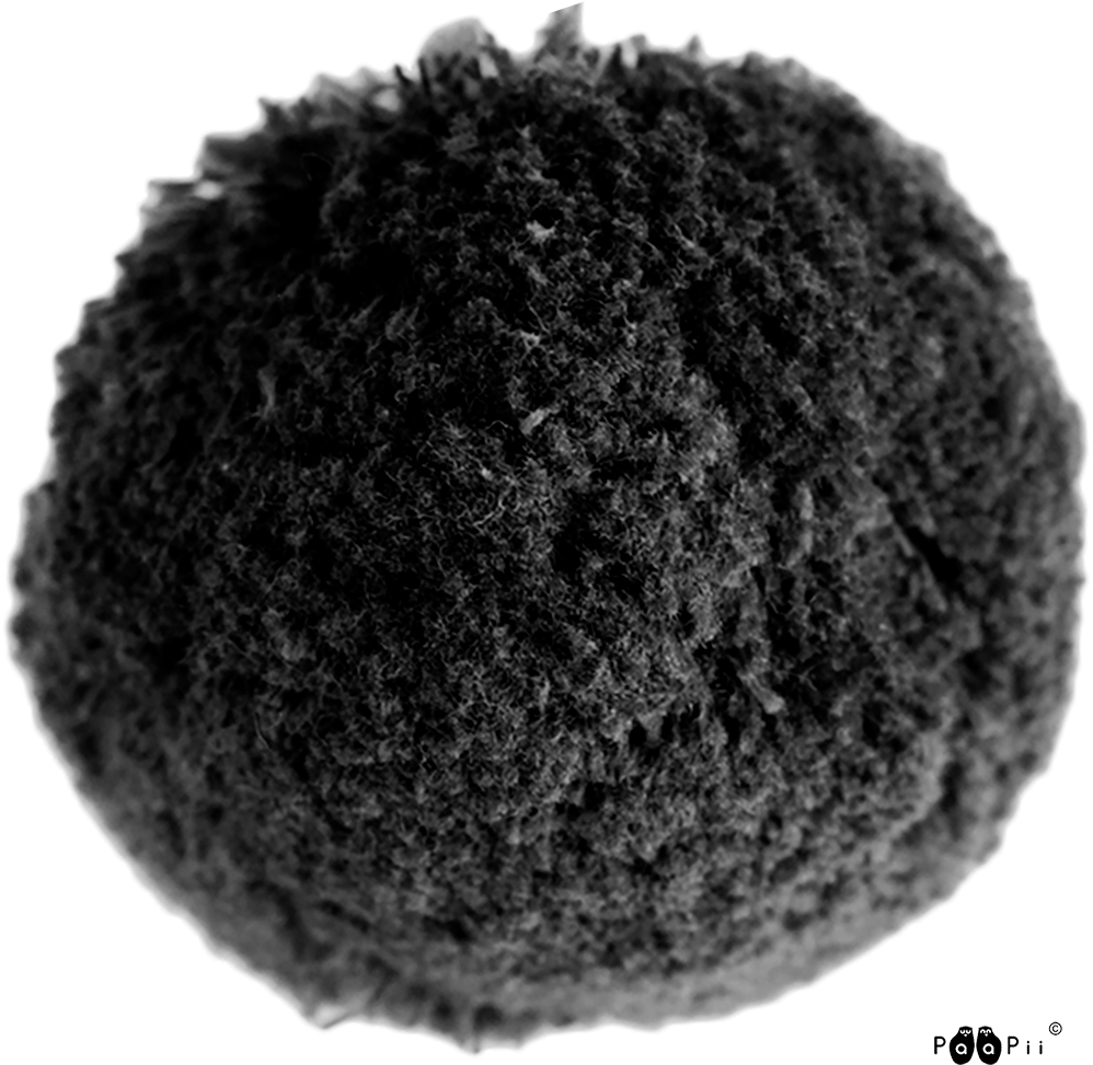 Cotton Pom Pom 7cm, Black - Fruit (1000x1000), Png Download