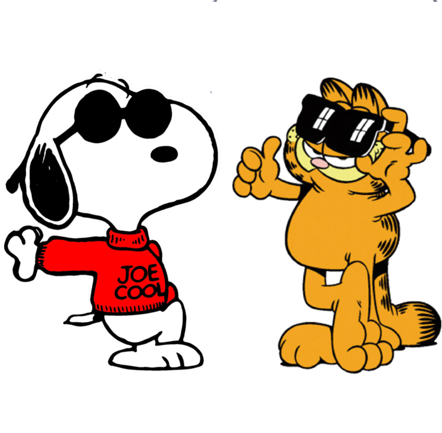 And Garfield Cool By Bradsnoopy On Deviantart - Joe Cool Totally Awesome (933x857), Png Download
