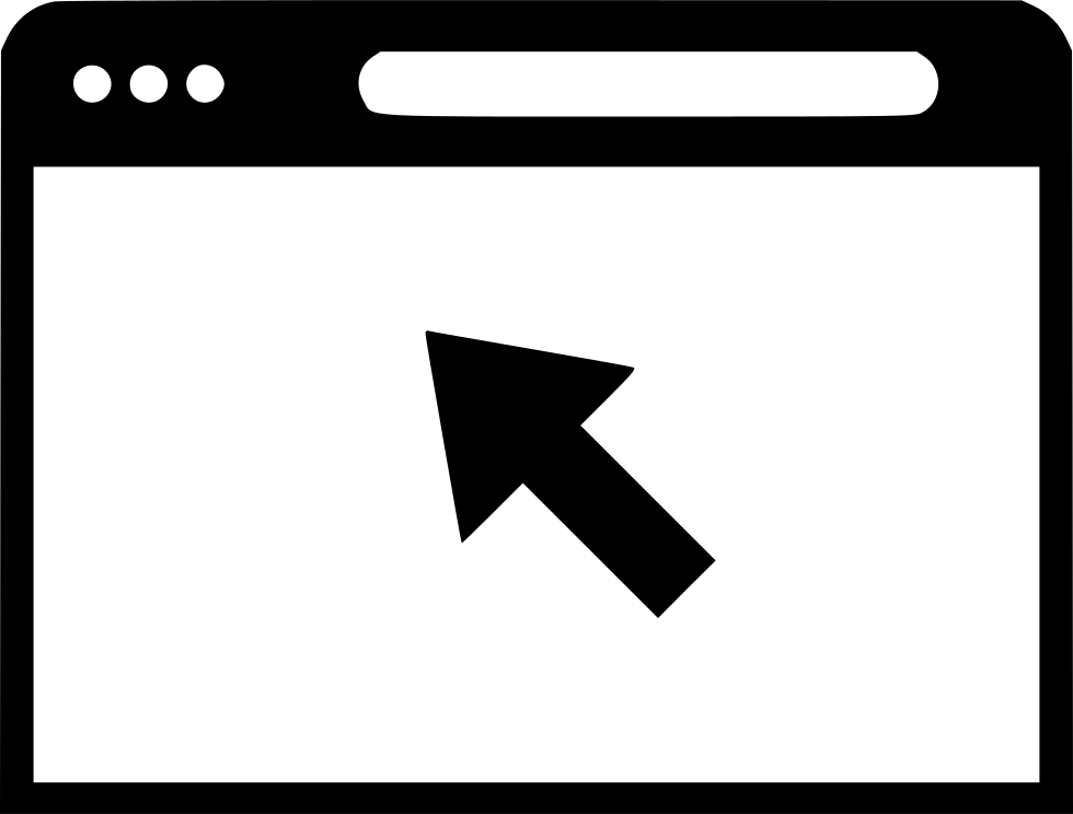 Browser Internet Mouse Track Pointer Arrow Click Comments - Browser Icon Png White (980x744), Png Download