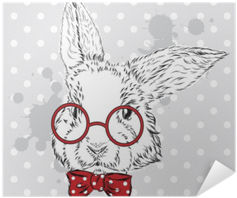 Rabbit Vector - Hipster Watercolor Bunny (400x400), Png Download