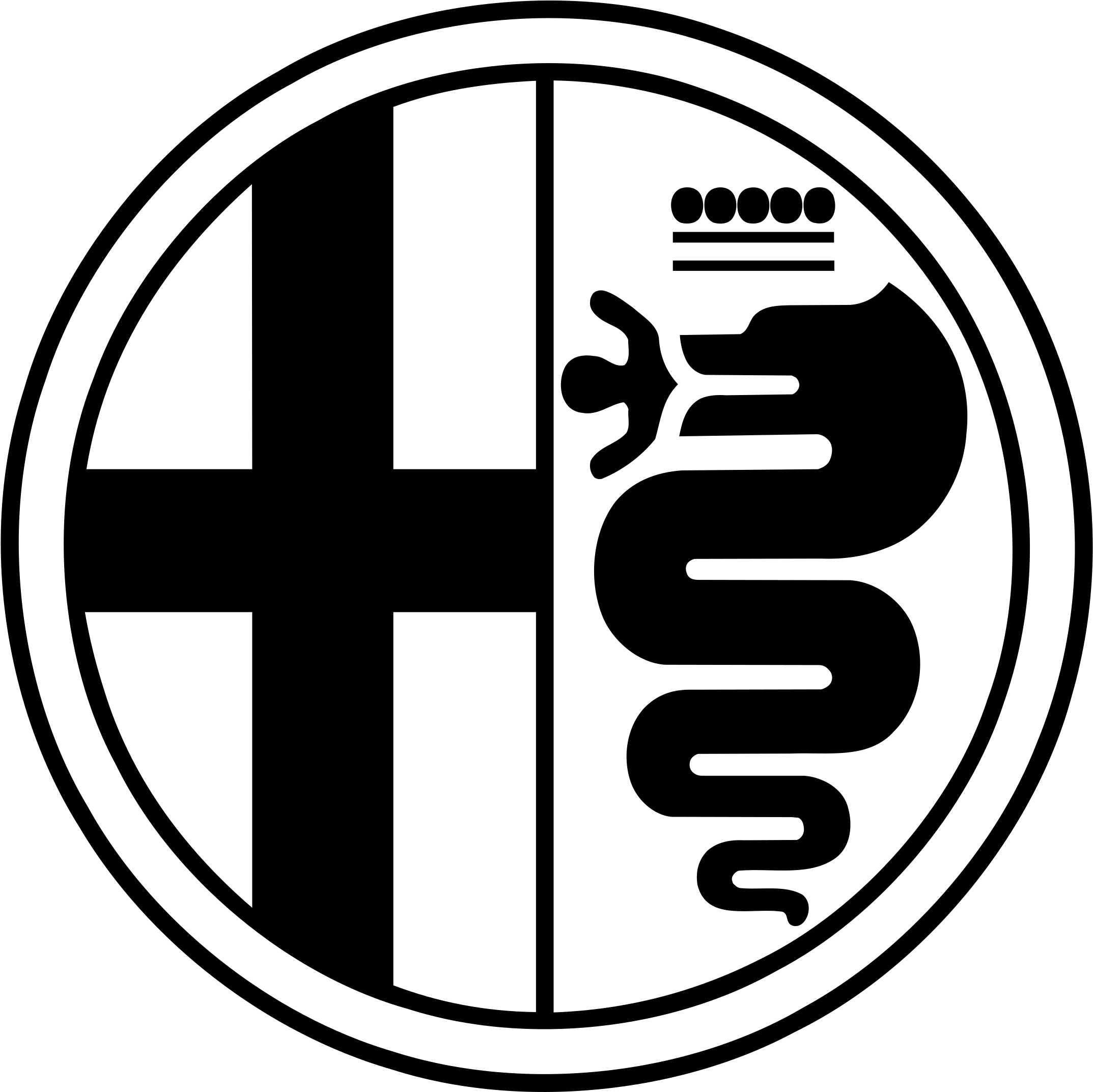 Alfa Romeo 01 Logo Png Transparent - Alfa Romeo Snake Logo (2400x2400), Png Download