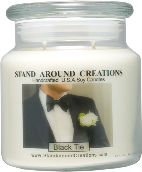 Black Tie Apothecary 16-oz - Premium 100 Soy Apothecary Candle - 16 Oz. - Black (500x598), Png Download
