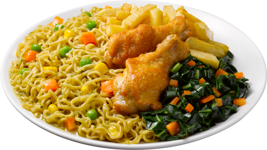 Chicken Plate - Chinese Noodles (922x689), Png Download