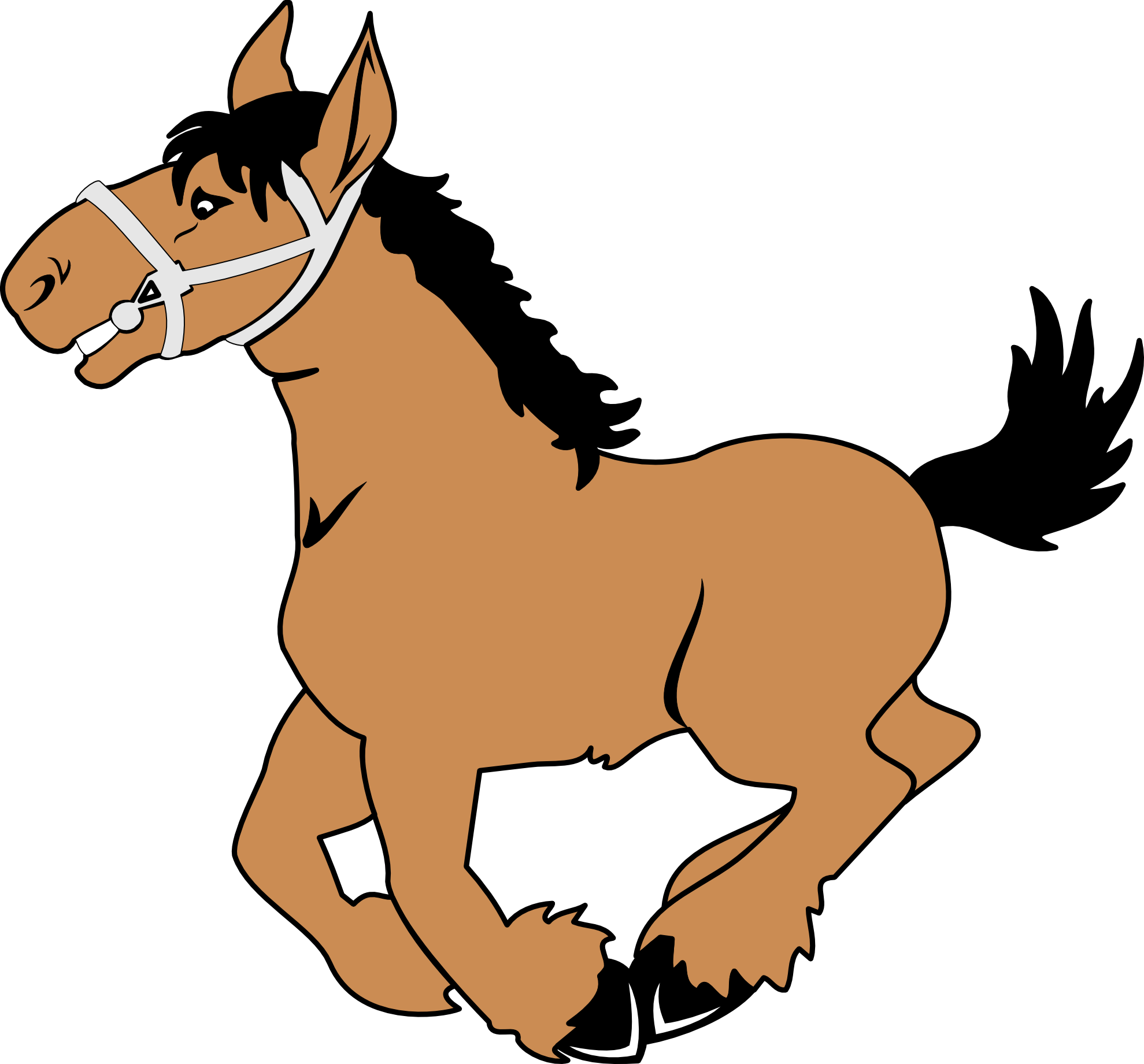 Clip Transparent Stock Clip Art Border Panda Images - Horse Cartoons (1969x1831), Png Download