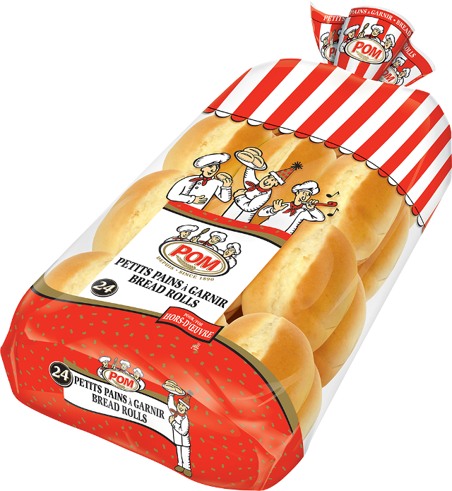 24 Bread Rolls Pom® - Petit Pain A Garnir (640x695), Png Download