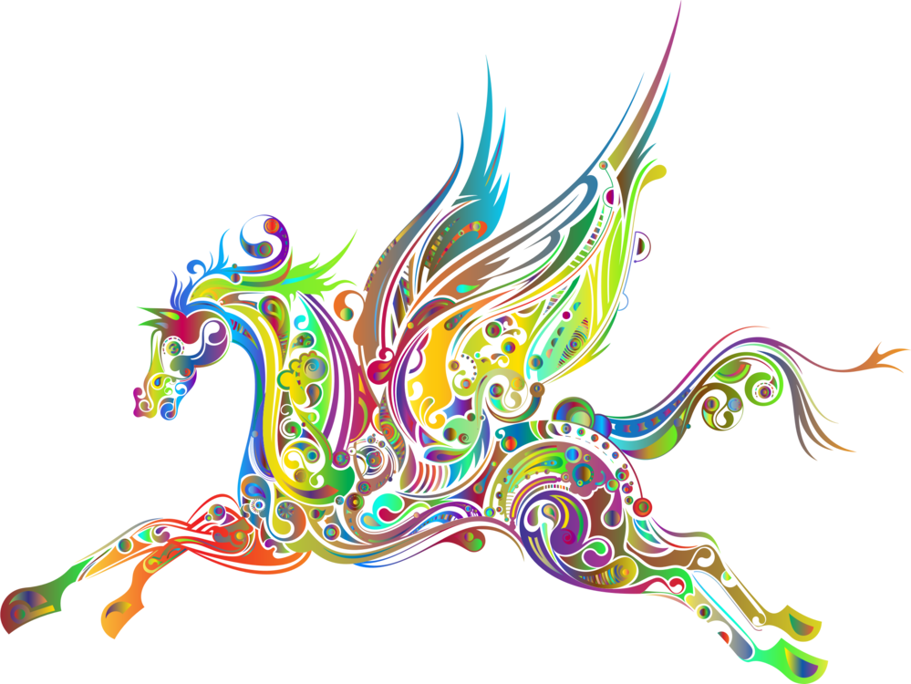 Png Library Stock Flying Horses Pegasus Art Free Commercial - Horse Abstract Art Png (999x750), Png Download