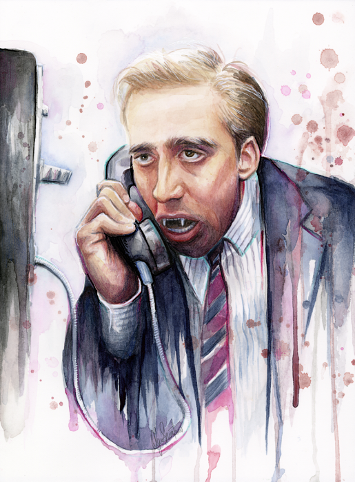 Click And Drag To Re-position The Image, If Desired - Nicolas Cage Art (515x700), Png Download