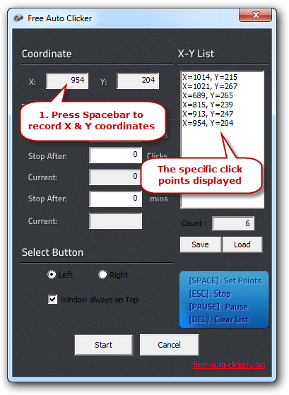 Get Mouse Click Point - Free Auto Clicker 5.3 1 (415x565), Png Download