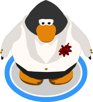 White Tuxedo In-game - Club Penguin Vuvuzela (352x386), Png Download