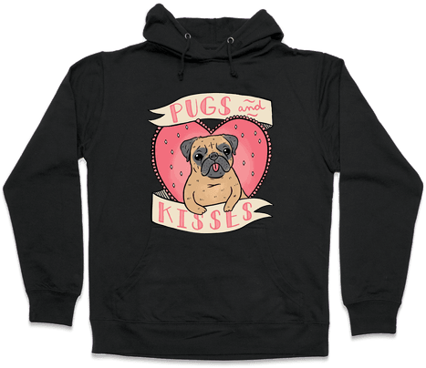 Pugs And Kisses Hooded Sweatshirt - Frida Khalo (i Paint Flowers So They Won't Die) Hoodie: (484x484), Png Download