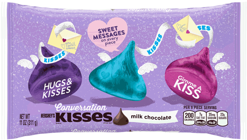 Hersheys Kisses - Hershey's Conversation Kisses Milk Chocolate, 311g (500x500), Png Download