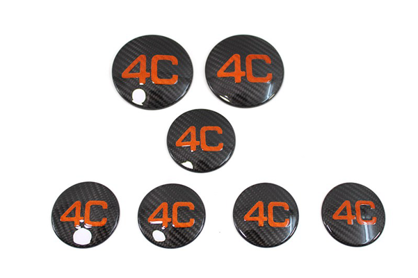 Carbon Fibre Alfa Romeo 4c Emblem Cover Kit Tmcmotorsport - Alfa Romeo 4c (600x600), Png Download