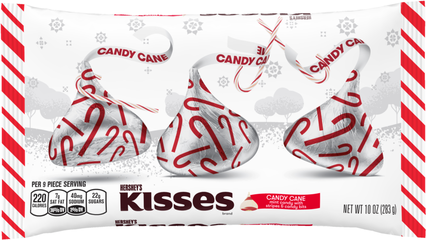 Hersheys Candy Cane Kisses Uk (1000x1000), Png Download