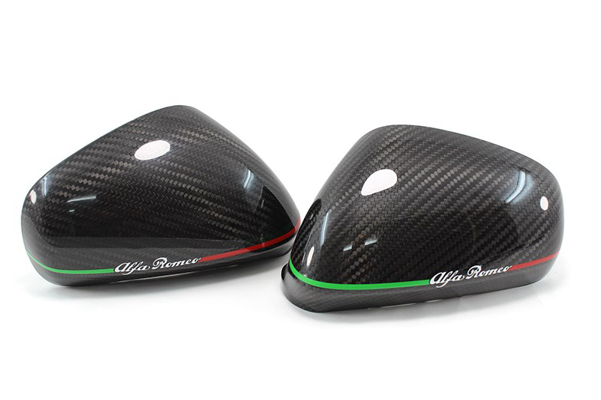 Alfa Romeo Giulietta And Mito Carbon Fibre Mirror Cap - Alfa Romeo Mito Carbon Mirror (600x600), Png Download