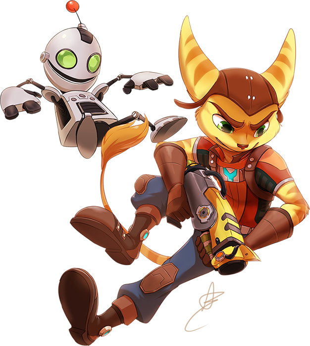 Ratchet And Clank - Ratchet And Clank Fanart (626x700), Png Download