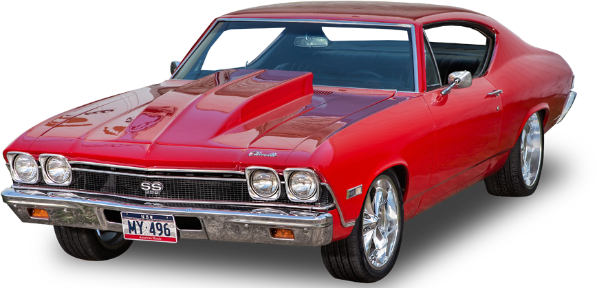 68 Chevelle - Muscle Car Png (900x448), Png Download
