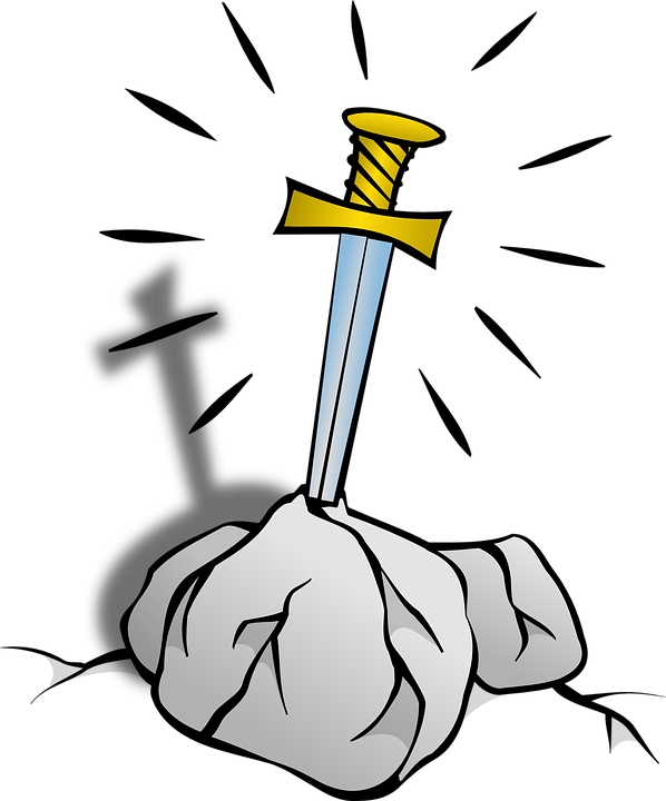 Excalibur, Legend, Sword, England, Stone, Rock - King Arthur Clip Art (531x640), Png Download