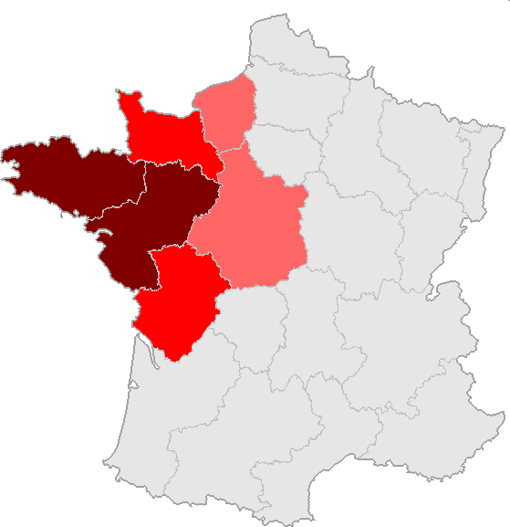 Grand Ouest Français (559x577), Png Download