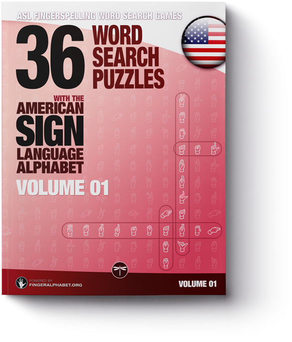 36 Word Search Puzzles With The American Sign Language (600x688), Png Download