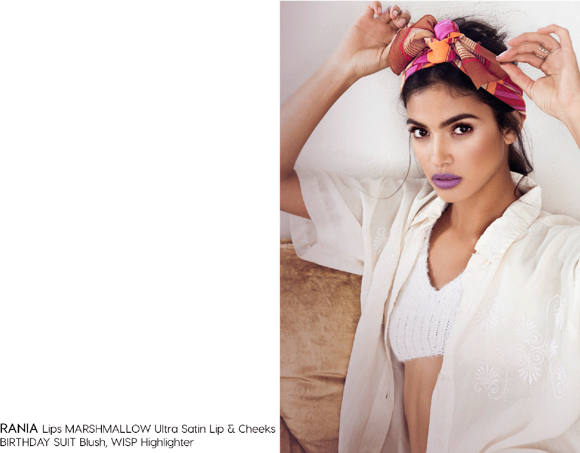 Rania Wearing Colourpop Marshmallow, Birthday Suit, (1200x919), Png Download
