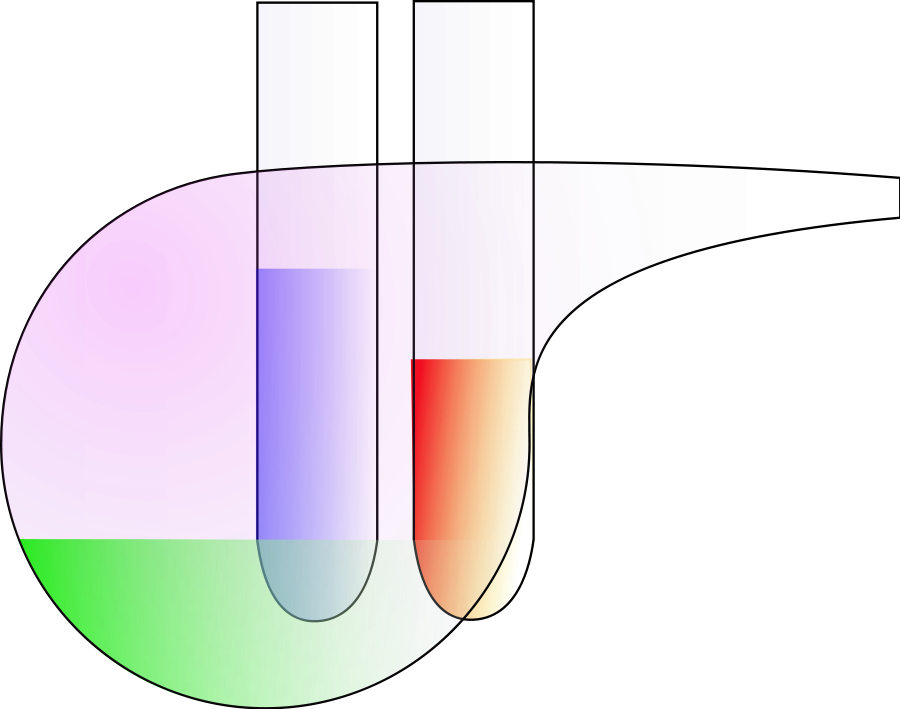 Test Tubes And Retorta Png (900x709), Png Download