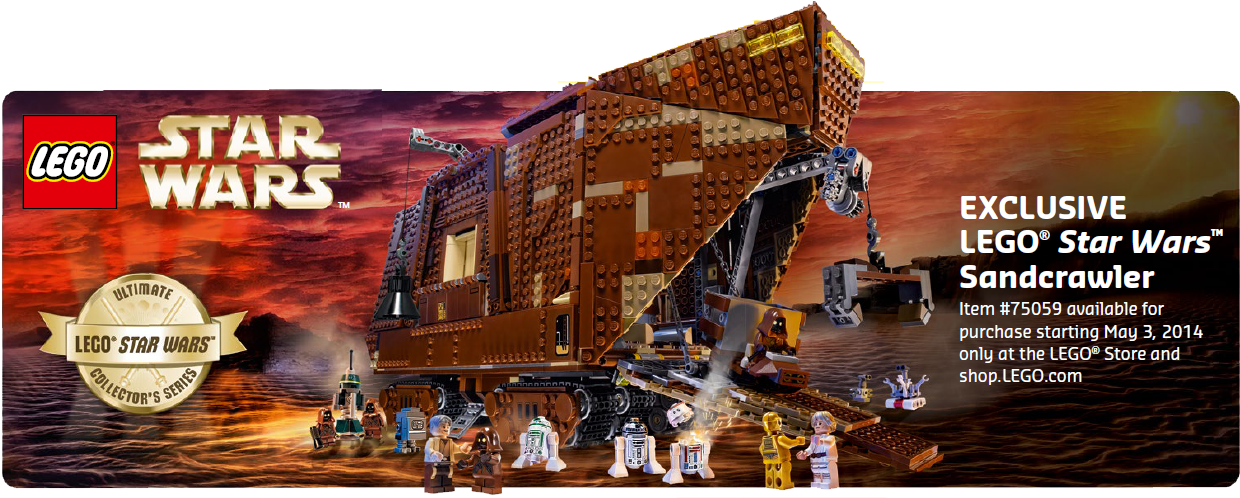 Exclusive Lego Star Wars Sandcrawler (1248x497), Png Download