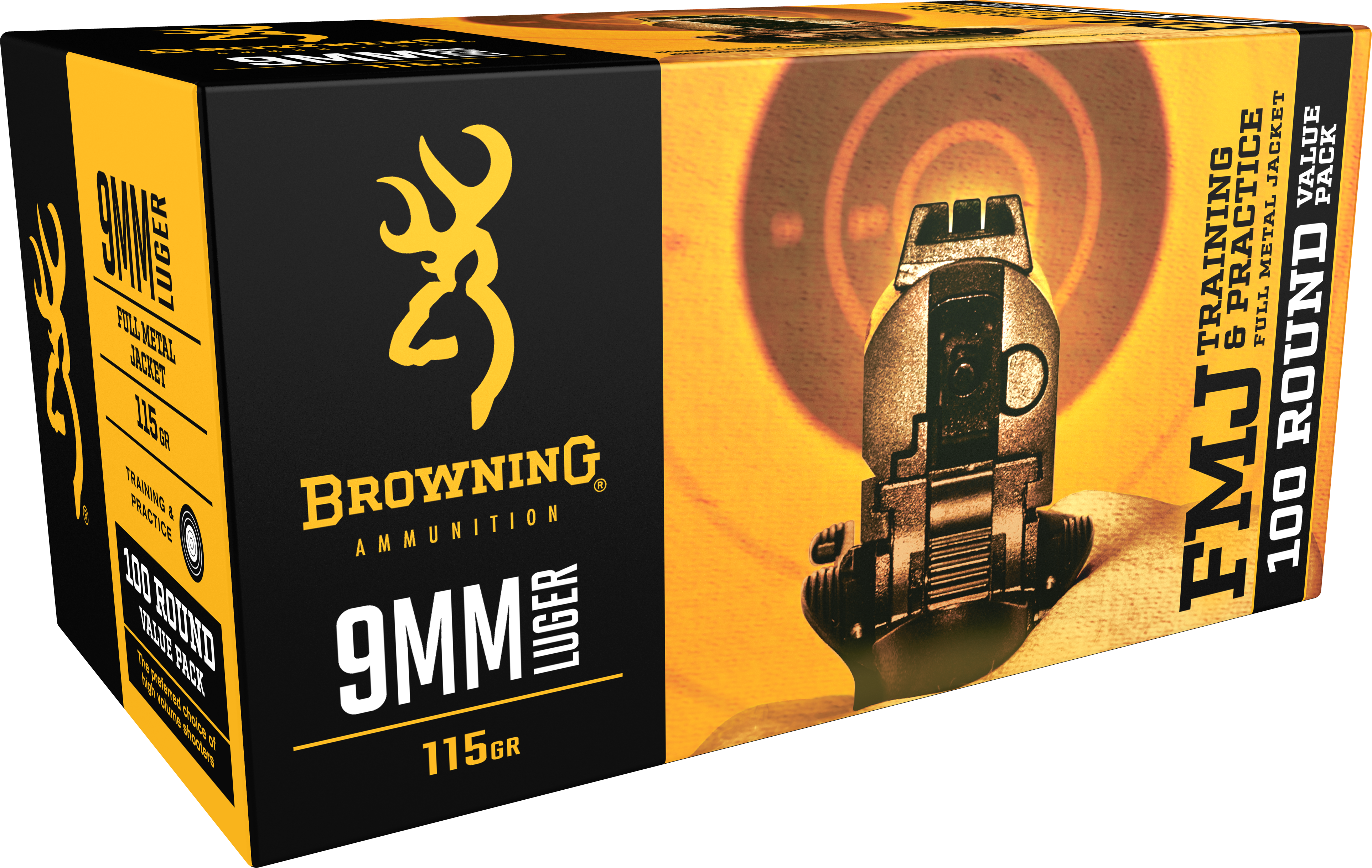 Browning Ammo B191800094 Training & Practice 9mm Luger (3851x2438), Png Download