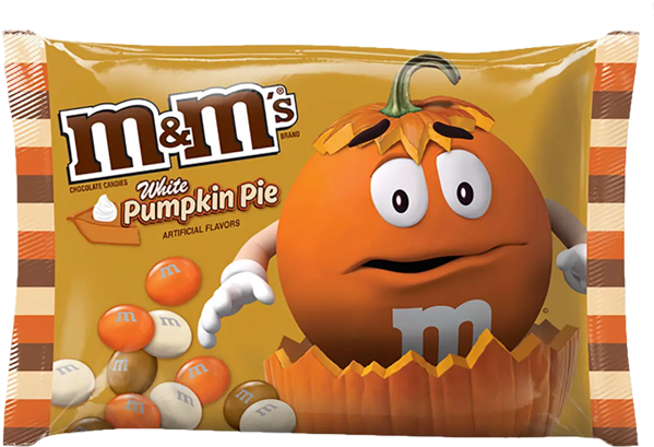 M&m's Halloween White Pumpkin Pie Chocolate Candies (1111x736), Png Download