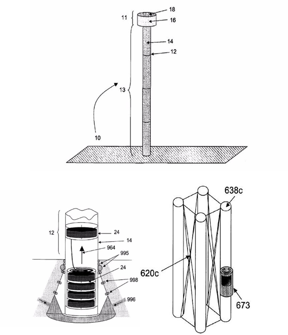 Thoth Space Elevator Patent Drawings (565x657), Png Download