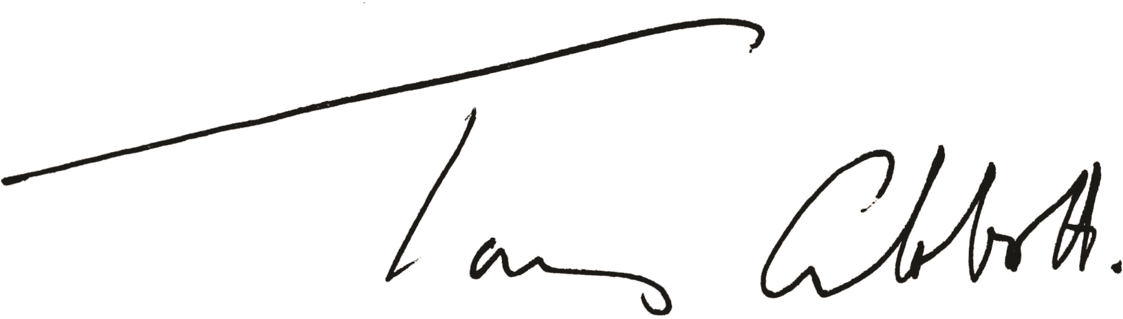 Tony Abbott Signature (1716x492), Png Download