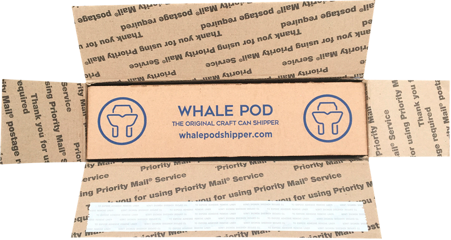 6 Pack Usps Flat Rate Can Shipper (912x486), Png Download