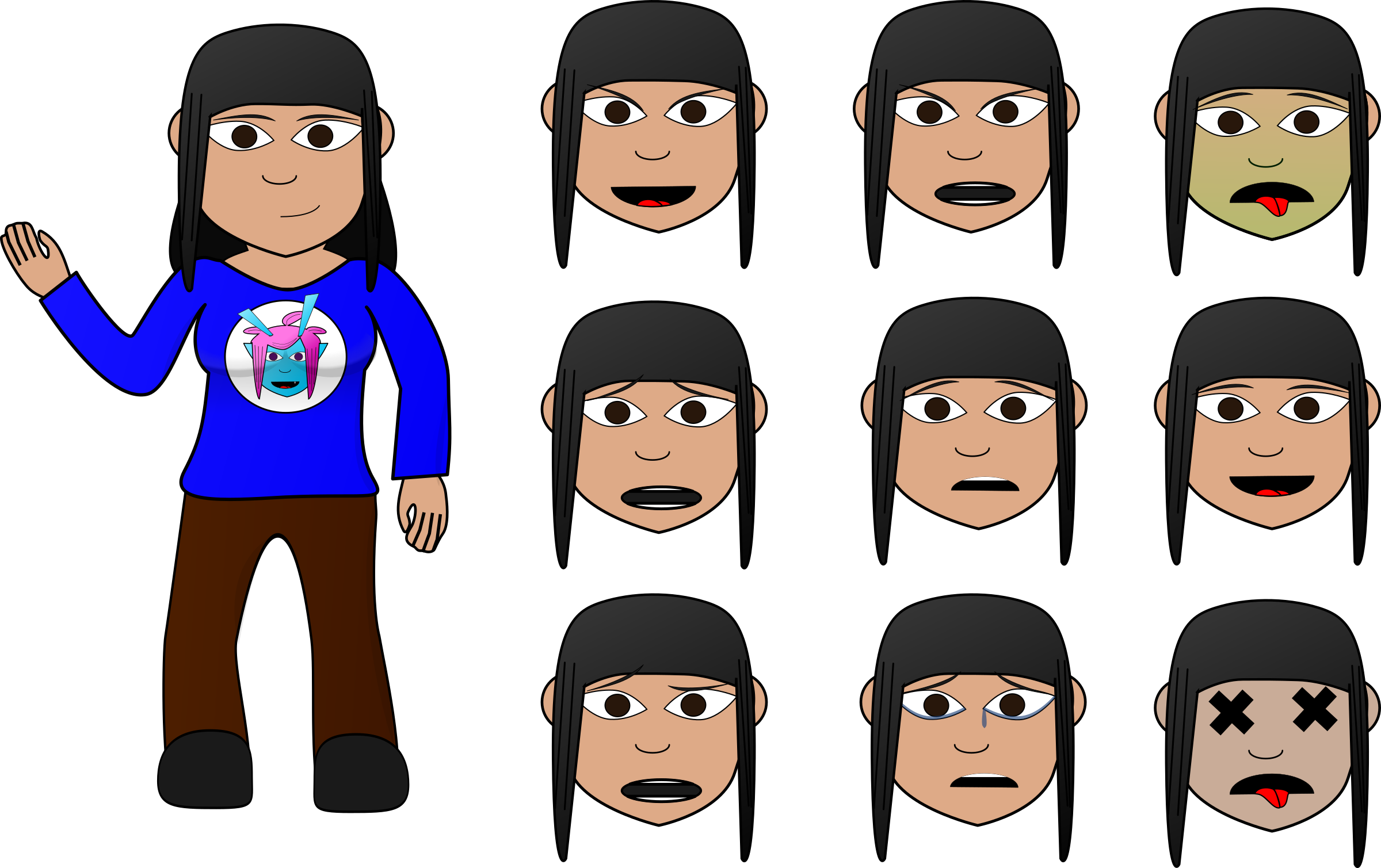 This Free Icons Png Design Of Starter Girl 3 Complete (2400x1509), Png Download