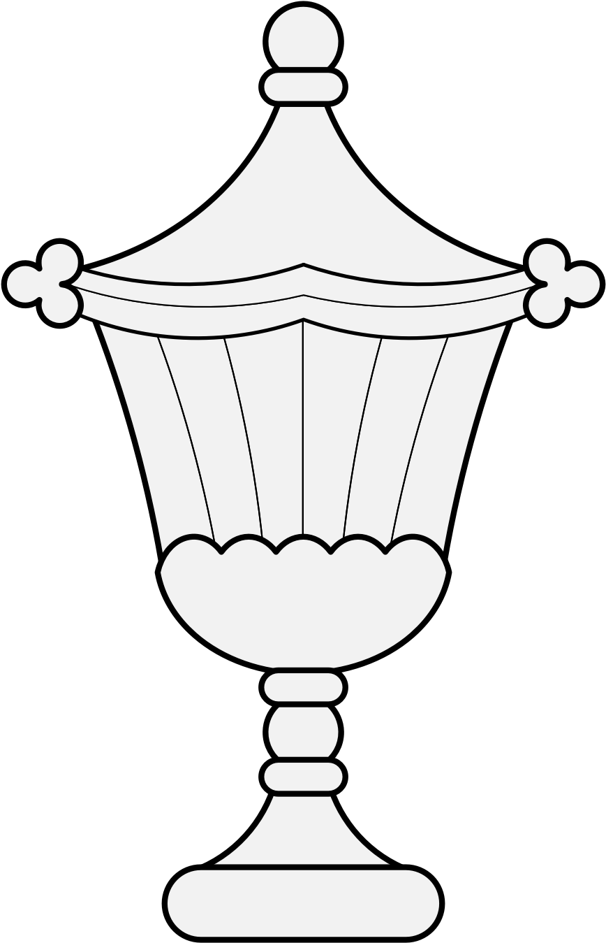 Saltcellar Traceable Heraldic Art Png Black And White (881x1368), Png Download