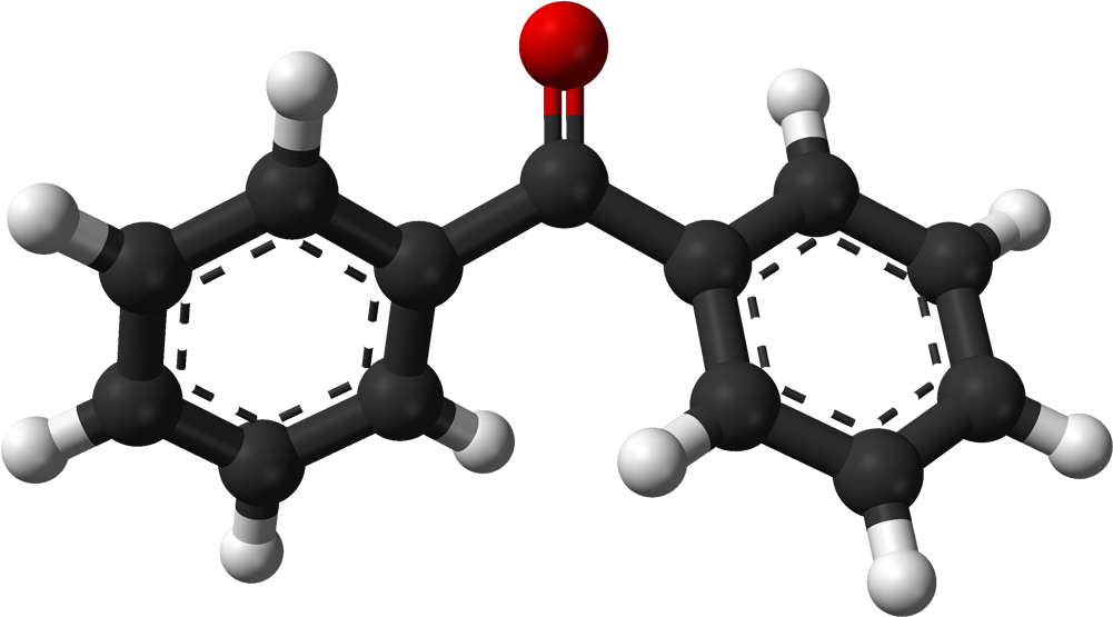 Benzophenone From Xtal Stable Phase 1968 3d (1100x654), Png Download