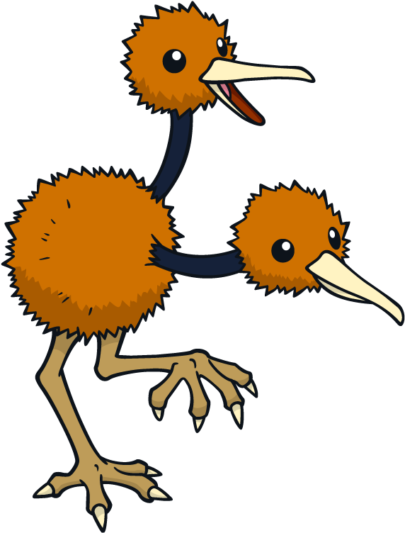 Doduo Pokemon Character Vector Art (800x800), Png Download