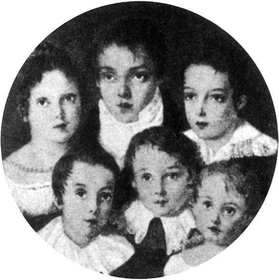 Ana Luisa De Loreto Wife Of Caxias With Siblings (570x571), Png Download