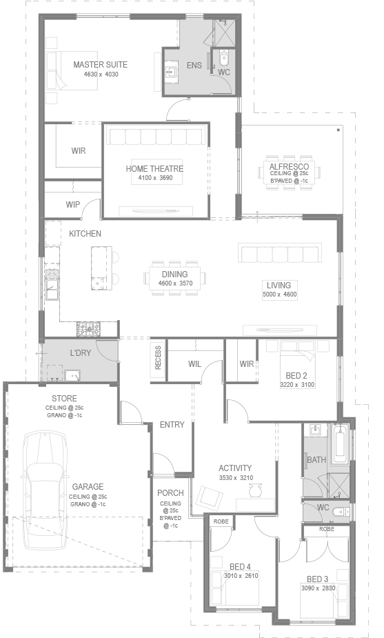 The Montero Floorplan By Go Homes Luxury House Plans, (580x971), Png Download