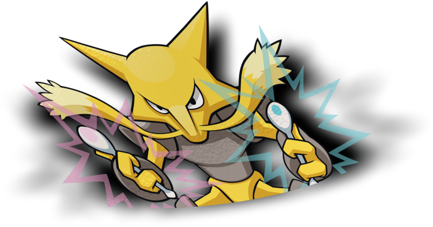 Alakazam Peeker Sticker (1280x1280), Png Download
