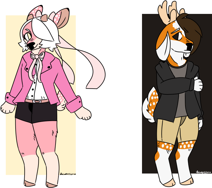 Deer Siblings (900x700), Png Download