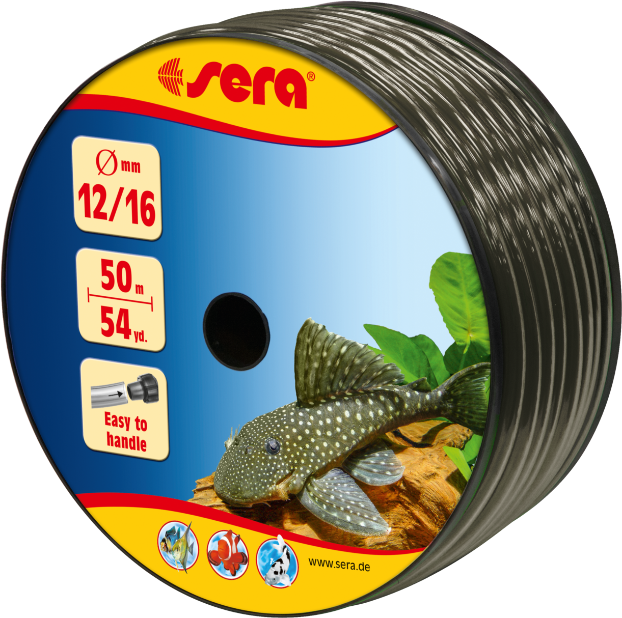 4001942450607 45060 Int Sera Schlauch 12 16 Grau 50 (1280x1273), Png Download