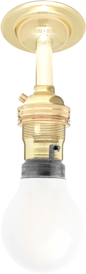 Brass Fixed Extended Bayonet Wall Bulb Holder (900x900), Png Download