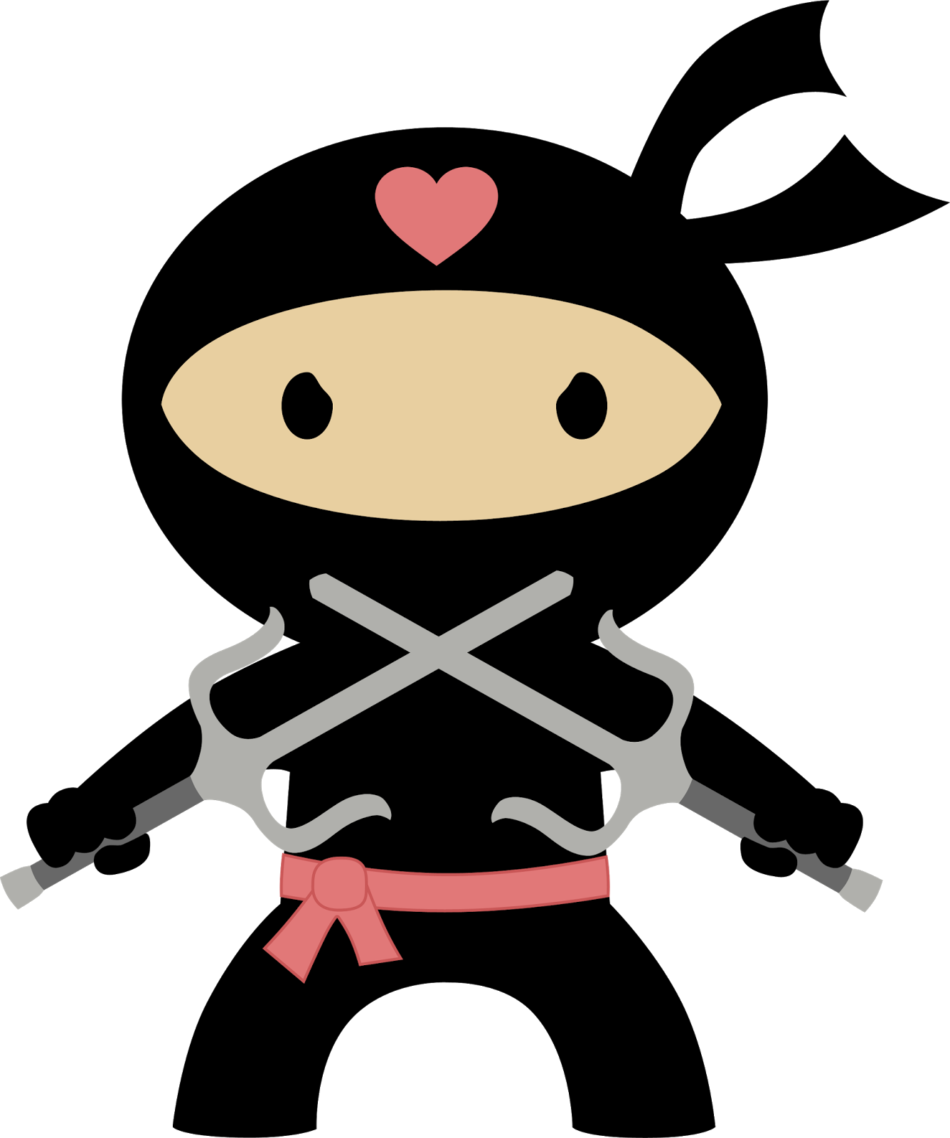 Ninja Clipart Kid 6 (1336x1600), Png Download