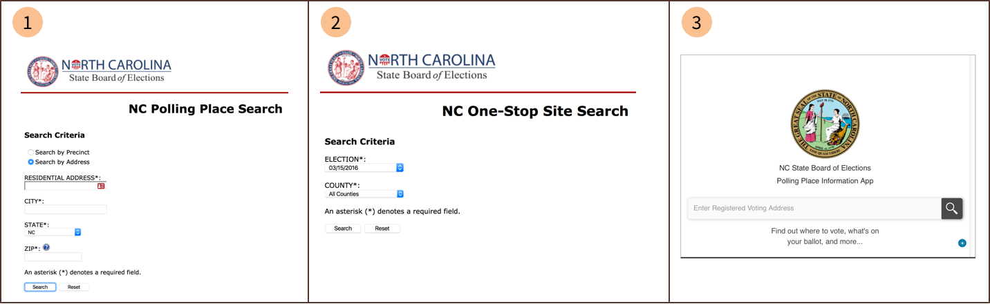 The 3 Polling Place Search Tools On The North Carolina (1432x440), Png Download