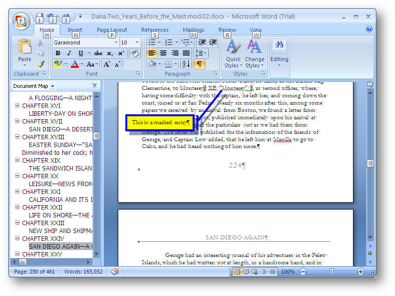 [msword 2007 Marked Text For Index] (817x615), Png Download